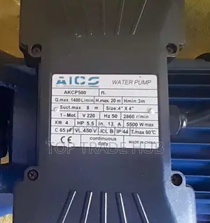 Aico Akcp500 Electric Booster Water Pump 4kw/5.5hp 4" 1400l/Min