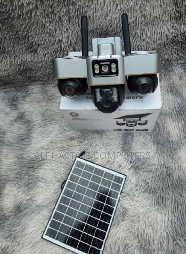 V380 4g Triple Lens Camera6mp PTZ 4g Sim Card 360 Outdoor Solar CCTV