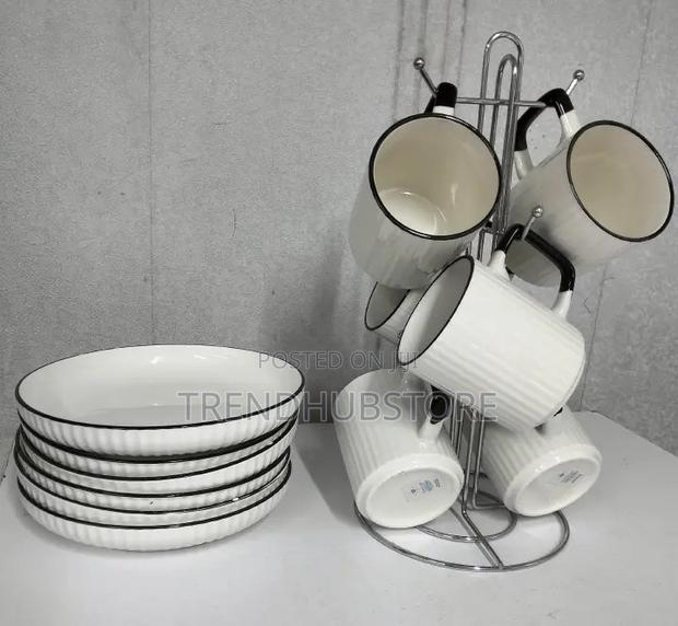 Flash Sale! 12pcs Japanese Dinner Set 6pcs 8 Inches Plates + 6 Mugs