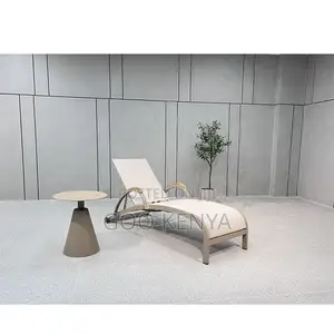Outdoor Lounger Chair; Steel Frame Outdoor Adjustable Sun Lounger