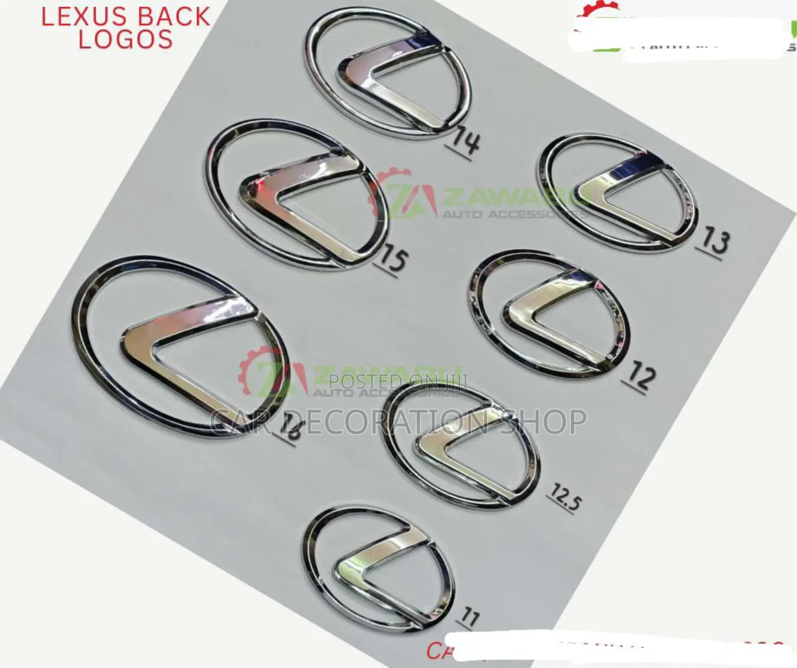 Lexus Boot Logos in Sizes