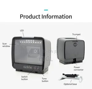 * Syble Xb-8809h – 2d Desktop Barcode Scanner With Metal Base