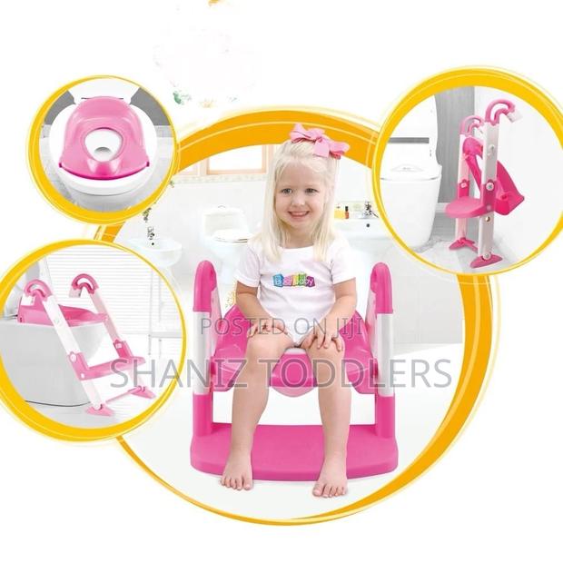 Adjustable Baby Potty Seat - Step Ladder Toilet Trainer - thumbnail 3