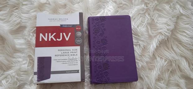 NKJV Personal Size Large Print Reference Purple Cover Bible - main view
