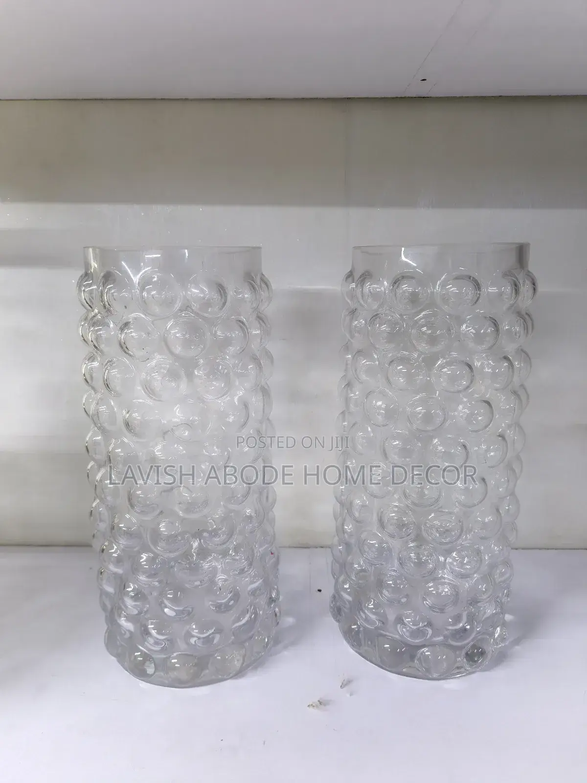 Offer! Bubble Clear Glass Flower Vase for Live and Artificial Flowers