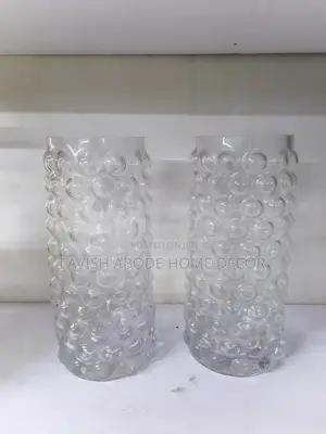 Offer! Bubble Clear Glass Flower Vase for Live and Artificial Flowers
