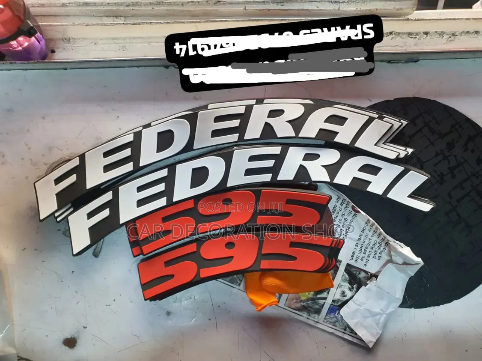Federal 595 Tire Stickers 8pc