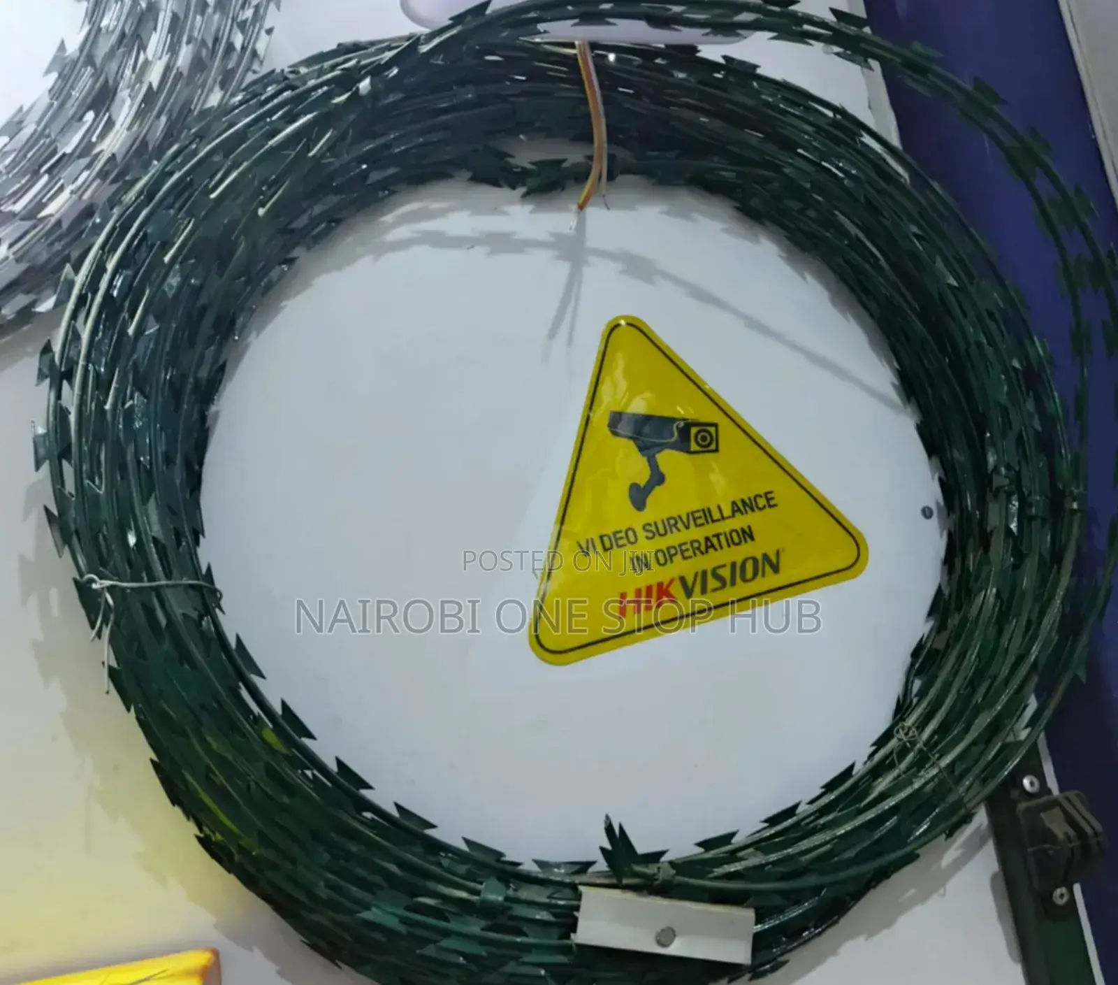 Anti Climb Green Razor Wire