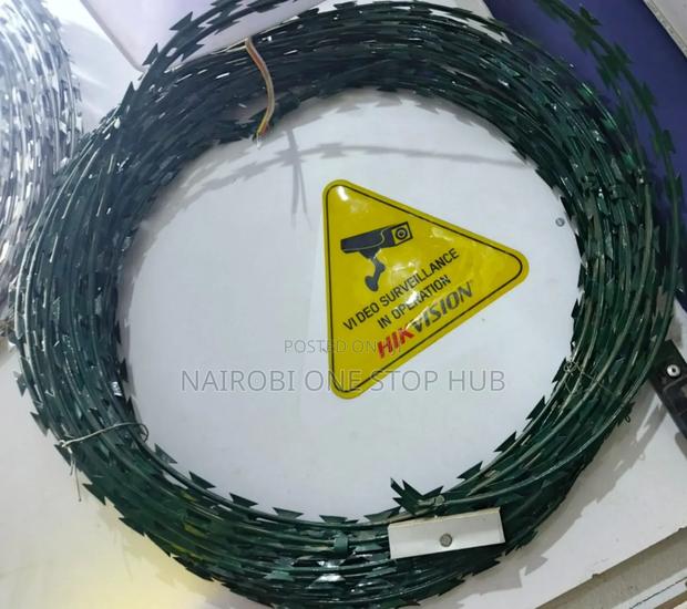 Green 10m Razor Wire - main view