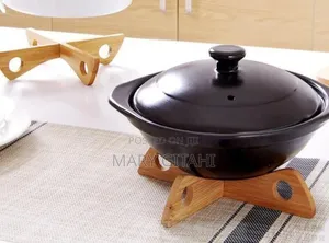 *Bamboo Wooden Cross Pot Coaster