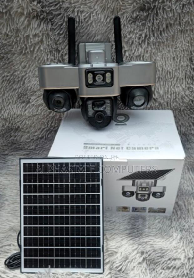 V380 3 Lens Screen 4g Wireless Solar Camera Human Tracking CCTV Camera