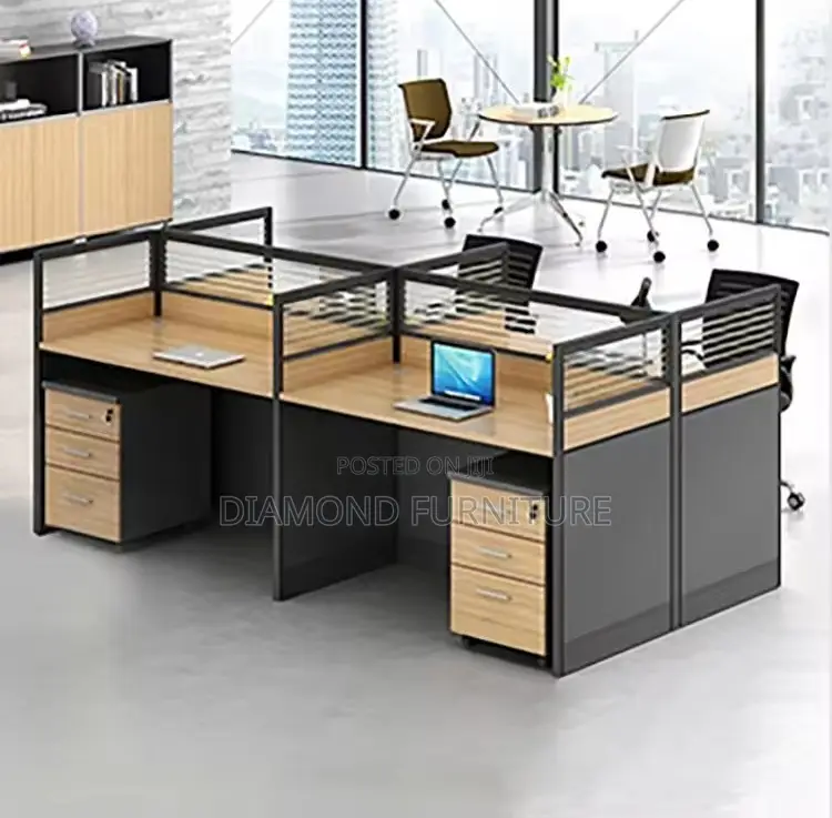 4-Way Modular Executive Office Workstation