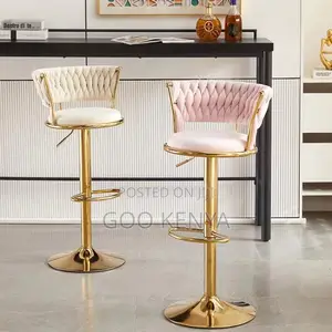 Home Counter Stool; Adjustable Swivel Fabric Counter Stool for Kitchen