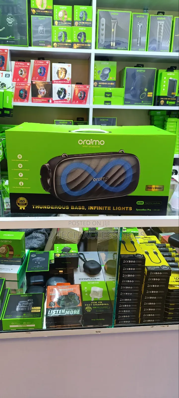 Oraimo Spacebox Pro 80w Party Box (Free Shoulder Strap Included)