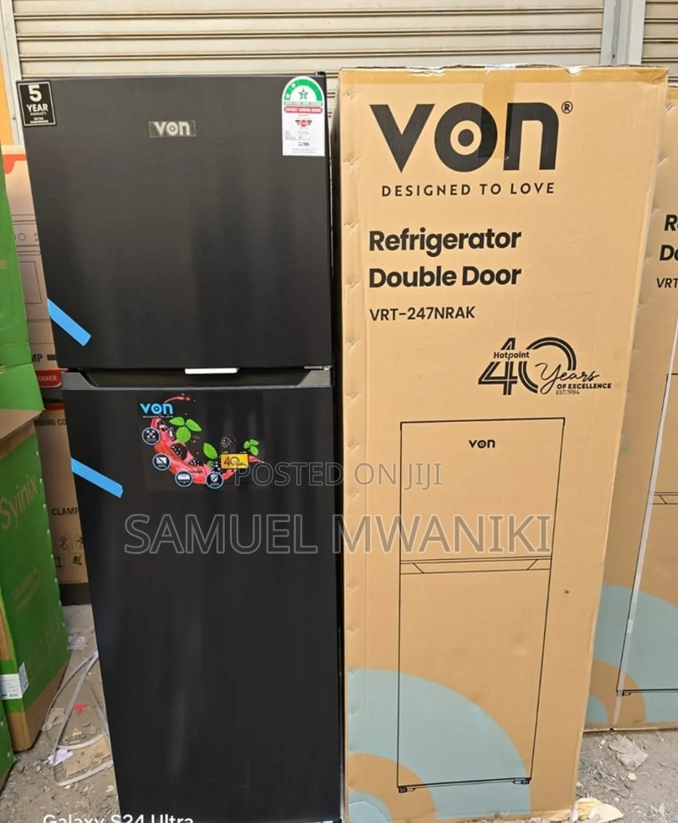 Von 247 Liters Double Door Fridge No Frost Latest Model