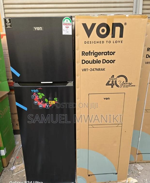 Von 247 Liters Double Door Fridge No Frost Latest Model