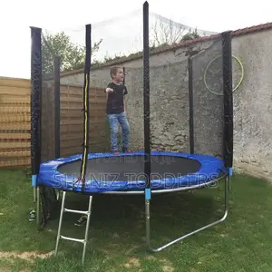 Durable 8ft Kids Outdoor Trampoline With Safety Net