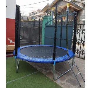 Durable 8ft Kids Outdoor Trampoline With Safety Net