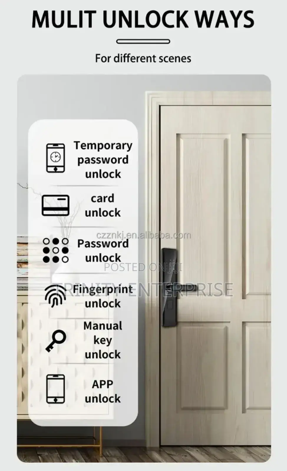 Electric Digital Keyless ,Fingerprints ,Rfid Card Password Smart Lock