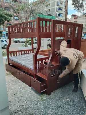 Mahogany Double Decker Bunk Bed on Sale . Pay on Delivery