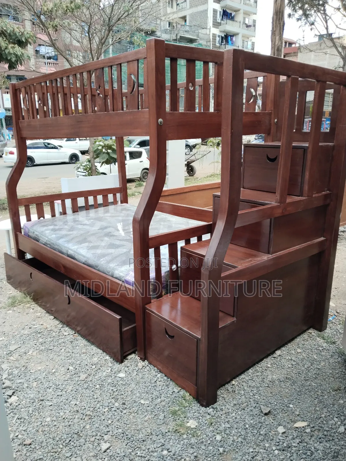 Mahogany Double Decker Bunk Bed on Sale . Pay on Delivery