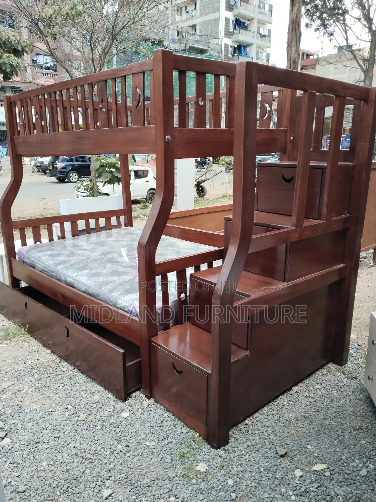 Mahogany Double Decker Bunk Bed on Sale . Pay on Delivery