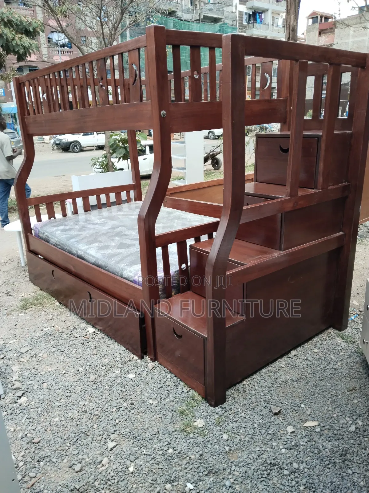 Mahogany Double Decker Bunk Bed on Sale . Pay on Delivery