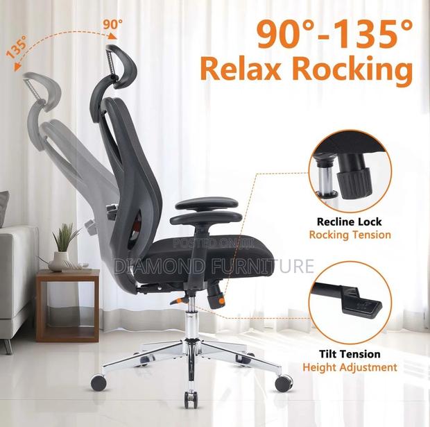 Orthopedic High Back Ergonomic Mesh Office Seat - thumbnail 5