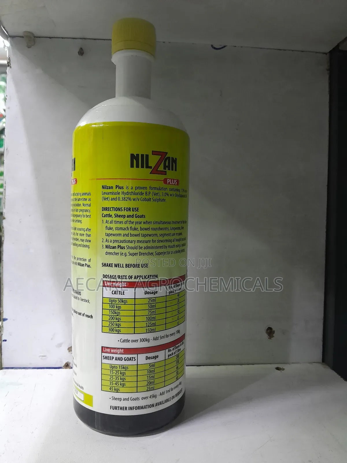 Dewormer Nilzan Plus CKL 1litre , 500ml, 125ml
