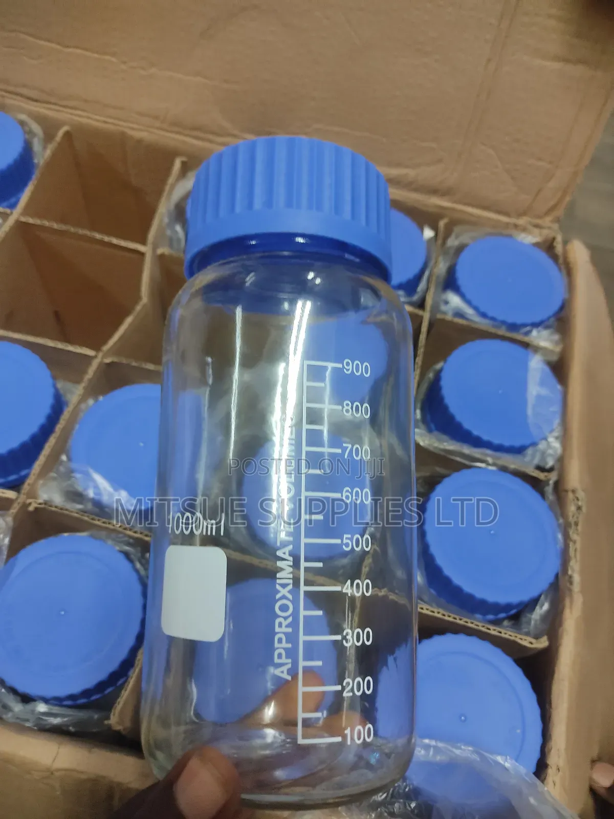 Preservation Bottle 1000ml Media Culture Wide Mouth W/Screw Top (6)