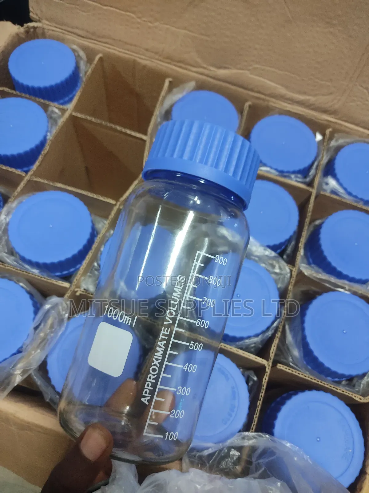 Preservation Bottle 1000ml Media Culture Wide Mouth W/Screw Top (6)