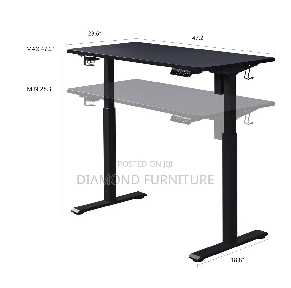 120cm Modern Height Adjustable Standing Office Desk
