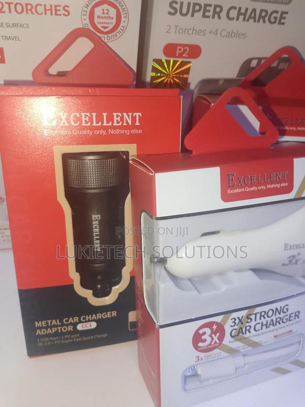 Excellent Car Phone Charger 54 Watts Max, Legendary Mark of Quality - thumbnail 2