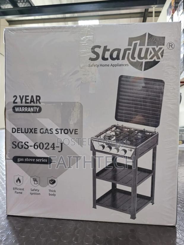 Starlux 4 Burner Cooker With Shelves