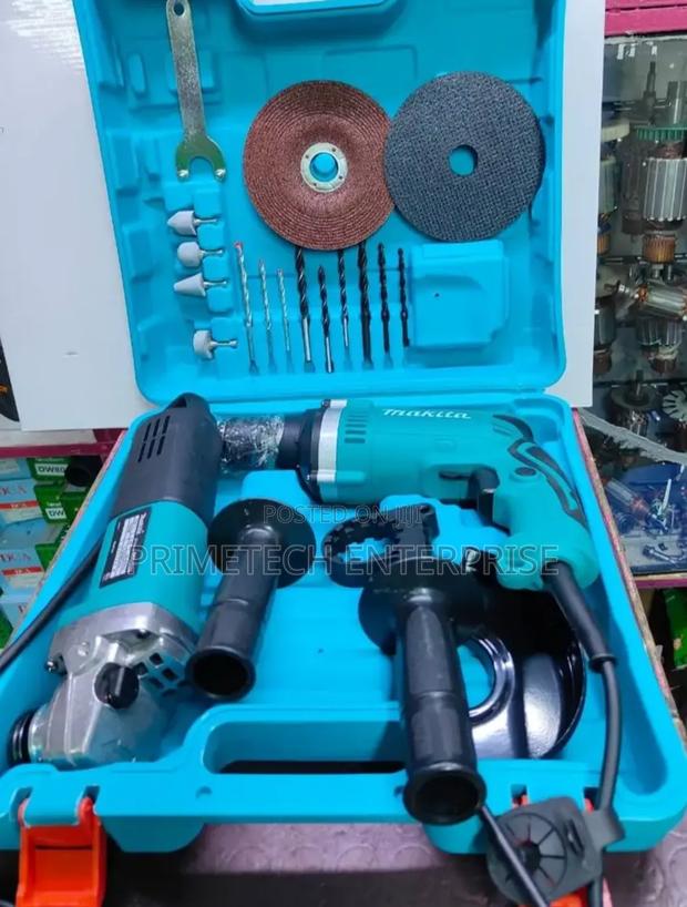 Makita Drill + Makita Grinder + Tools Disc - main view