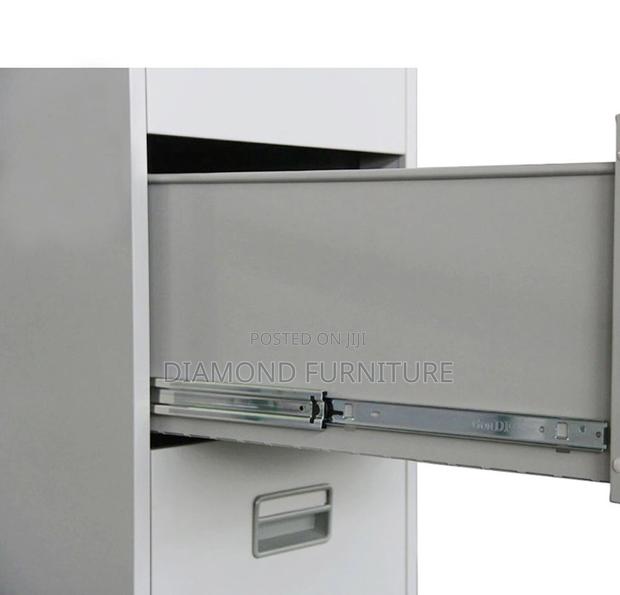 4-Drawer Metallic Office Filling Cabinet With Bar - thumbnail 2