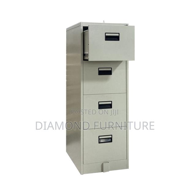 4-Drawer Metallic Office Filling Cabinet With Bar - thumbnail 3