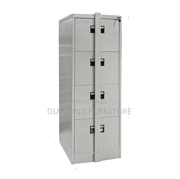 4-Drawer Metallic Office Filling Cabinet With Bar - thumbnail 5