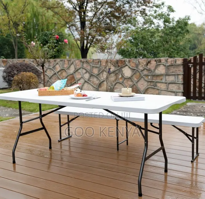 Outdoor Table; Space-Saving Foldable Dining Table for Small Areas