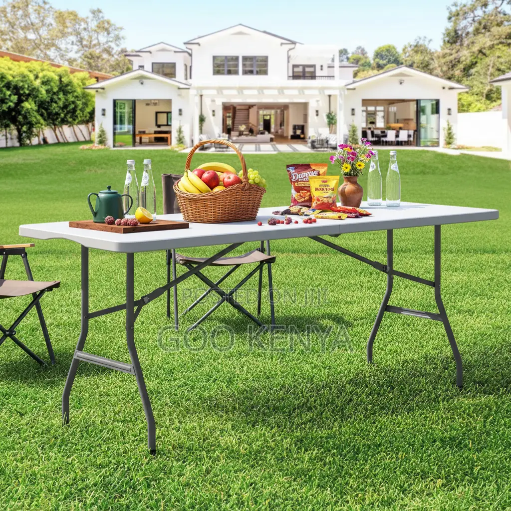 Outdoor Table; Space-Saving Foldable Dining Table for Small Areas