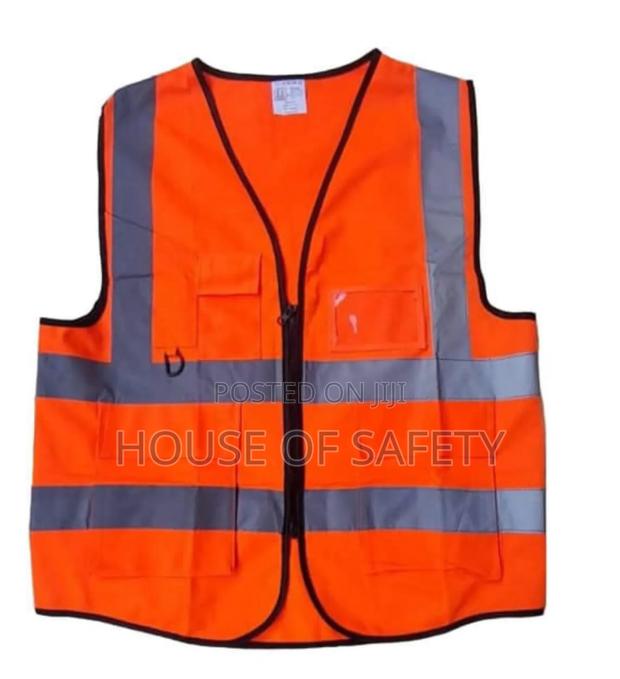 Executive Luminous Orange Vest Reflectors For Men - thumbnail 2