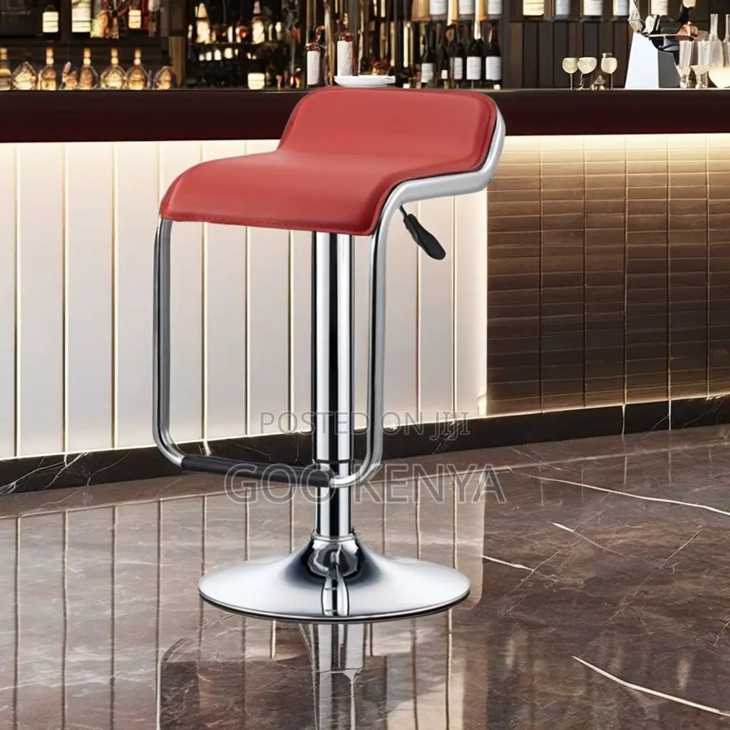 Home Bar Stool; High Footrest Adjustable Stool for Office Lounge