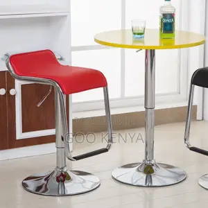 Home Bar Stool; High Footrest Adjustable Stool for Office Lounge