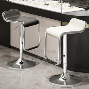 Home Bar Stool; High Footrest Adjustable Stool for Office Lounge