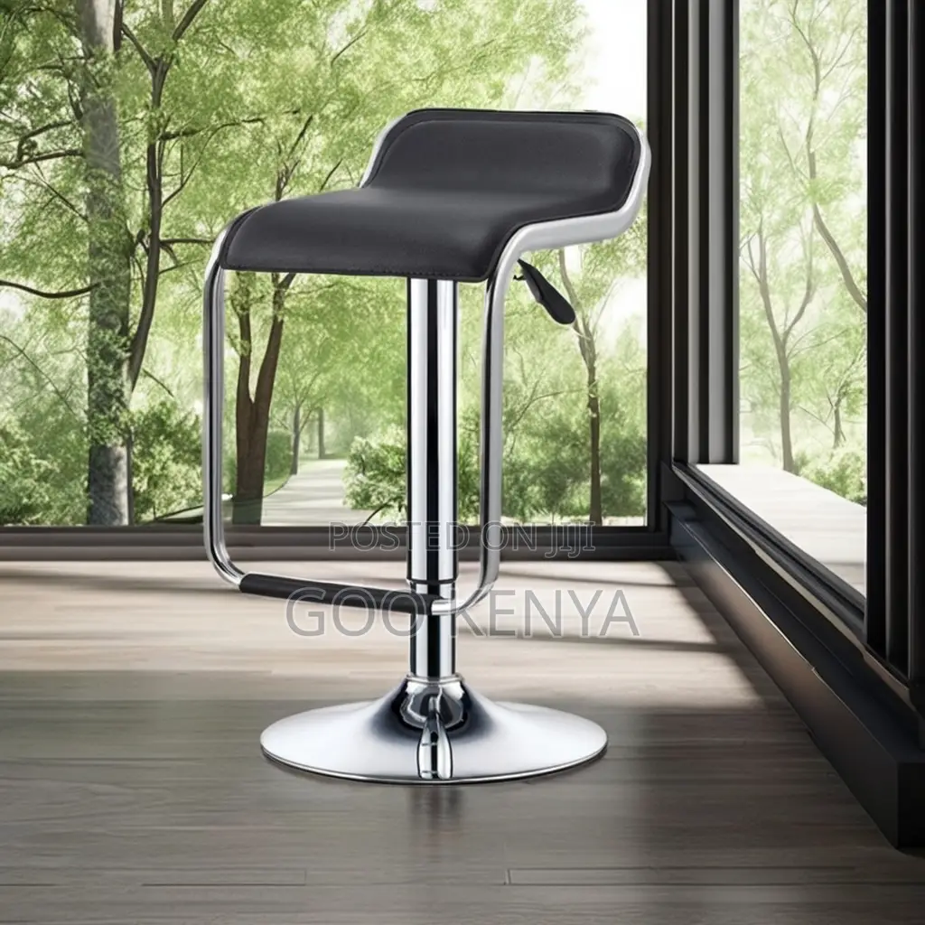 Home Bar Stool; High Footrest Adjustable Stool for Office Lounge