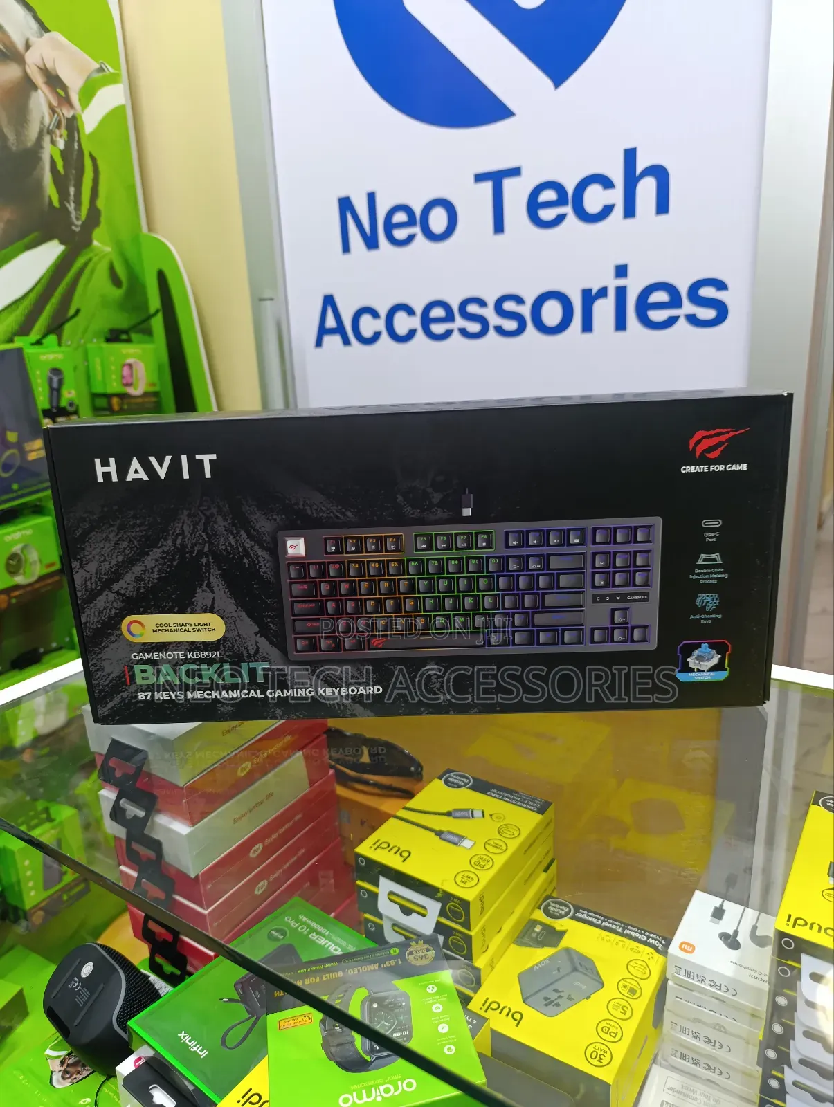 Havit Kb892l 87 Keys RGB Backlit Usb Wired Mechanical Gaming Keyboard