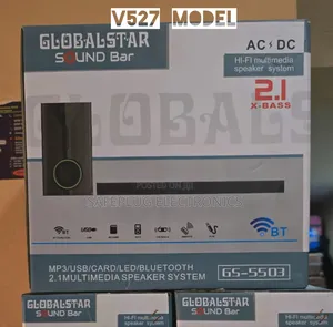 2.1 Globalstar Woofer/ Soundbar Speaker System With Fm Bt