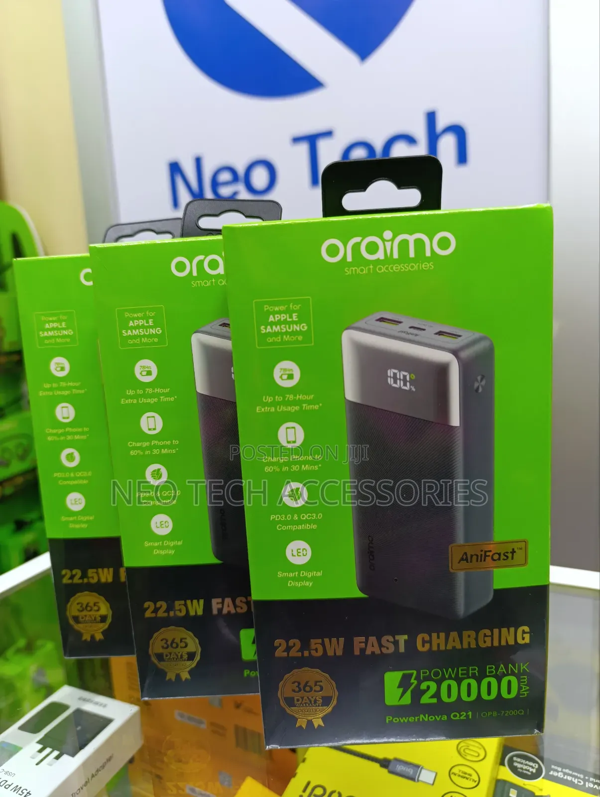 Oraimo Powernova Q21 20000mah 22.5w Power Bank With Led Power Display