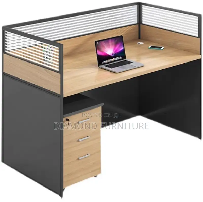 1-Way Modular Modern Executive Office Workstation