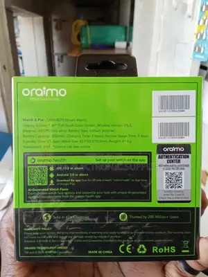 Oraimo Watch 6 Pro Smart Watch With Stylish Design and Smart Health